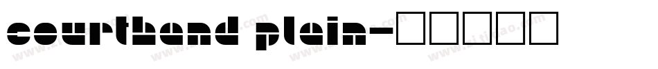 Courthand Plain字体转换